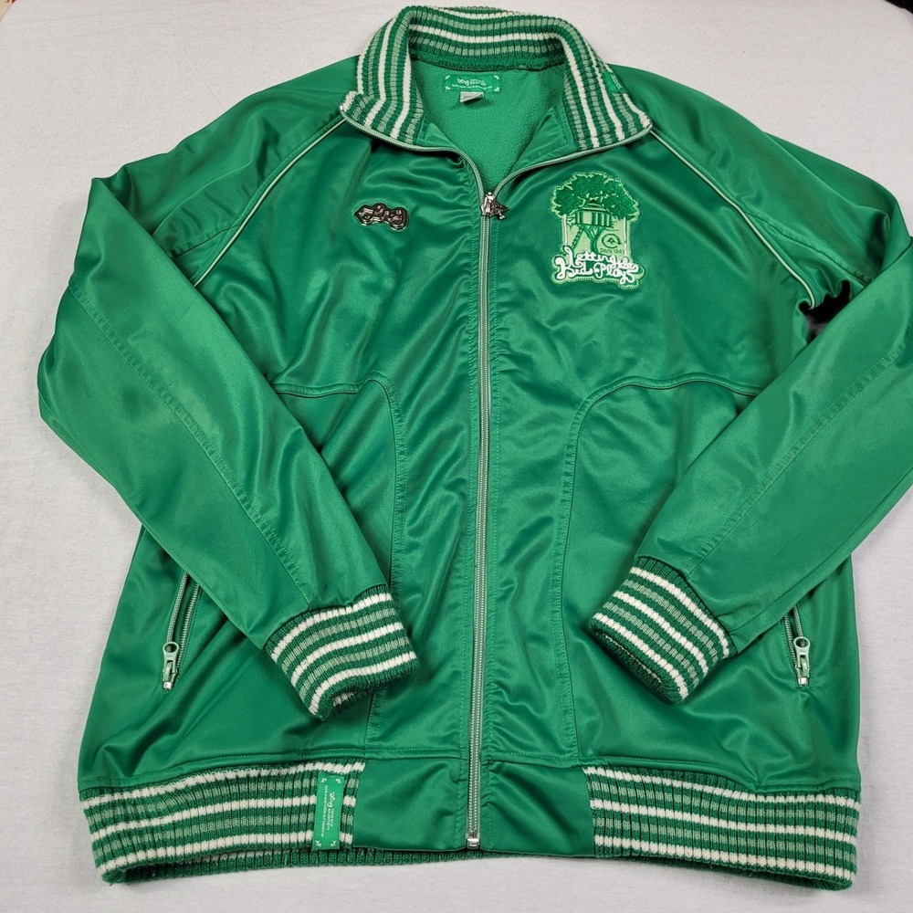 LRG Roots & Equipment Treehouse Green Full Zip Athletic Track Jacket Men's L